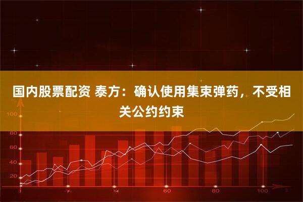 国内股票配资 泰方:确认使用集束弹药,不受相关公约约束